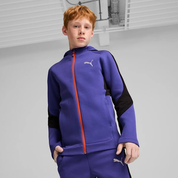 EVOSTRIPE Full-Zip Big Kids' Hoodie | PUMA